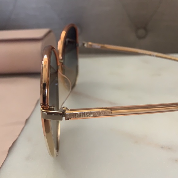 Chloe rose gold ombré sunglasses. New for2021 main image 7